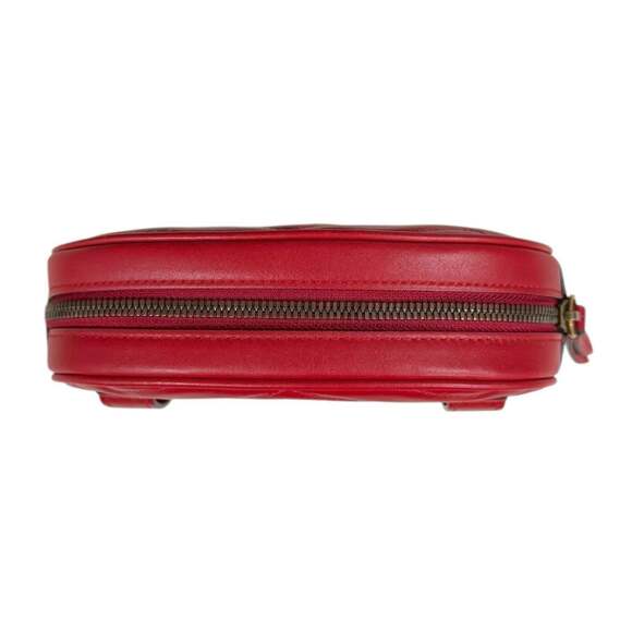 GUCCI Red Leather GG Marmont Fanny Pack - Picture 11 of 14